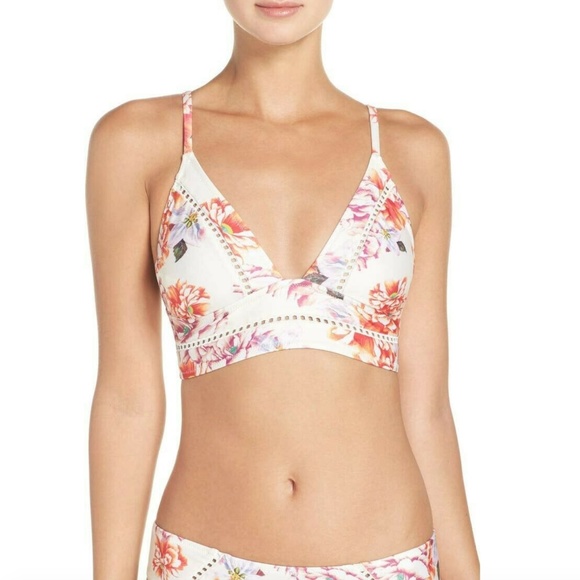 NWT MinkPink Holiday Fling Triangle Bikini Top S - Picture 3 of 10